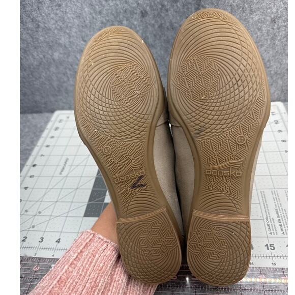 Dansko Karen Taupe Burnished Nubuck Leather Slip-On Comfort Loafers Women 41/10 - Picture 6 of 8